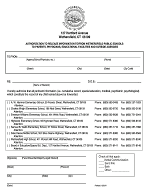 Authorization to Release Student Information