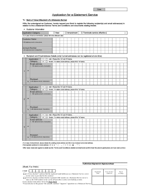 Application for e-Statement Service