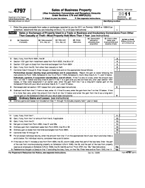 IRS Form 4797 Sales of Business Property