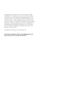 2010-2011 Verification Worksheet
