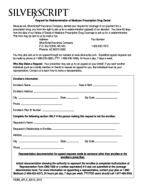 Request for Redetermination of Medicare Prescription Drug Denial