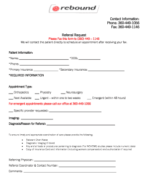 Patient Referral Request Form