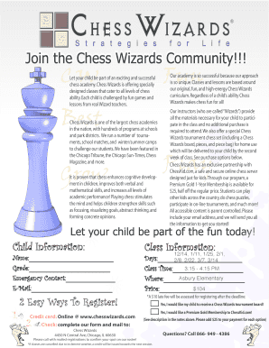 Chess Wizards Registration Form
