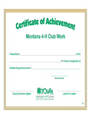 Certificate of Achievement