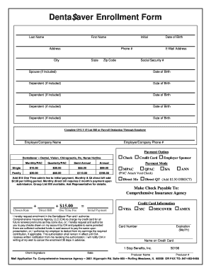 Denta$aver Enrollment Form