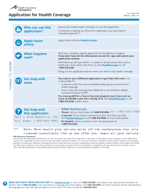 Health Coverage Application Form
