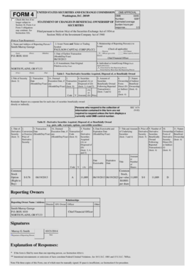 SEC Form 4 Statement of Changes in Beneficial Ownership