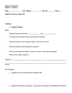 Geometry Study Guide