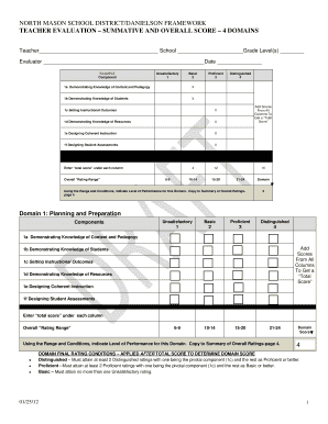 Teacher Evaluation Form