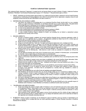 GoodCare Authorized Dealer Agreement