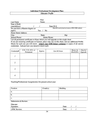 Ohio Educator Professional Development Plan