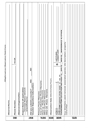 iMapInvasives Observation Field Form