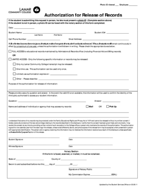 Authorization for Release of Records