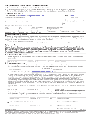 Retirement Plan Distribution Waiver Form
