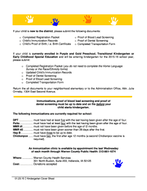 Kindergarten Registration Packet