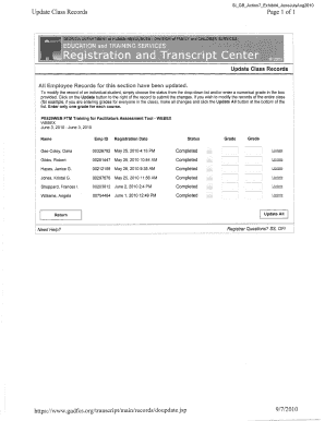 Professional Excellence Sign-In Sheet