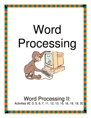 Word Processing Activities