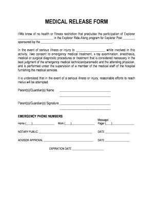 Medical Release Form