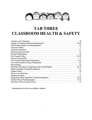 Child Incident Report Form