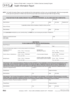 Nebraska Health Information Report for Child Care Providers