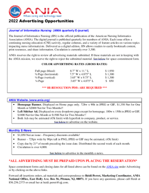 Journal of Informatics Nursing Advertising Opportunities