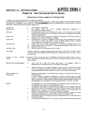 China Visa Invitation Letter