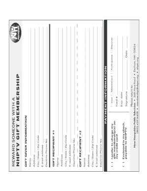 NHPTV Gift Membership Form