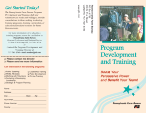 Pennsylvania Farm Bureau Training Program Request
