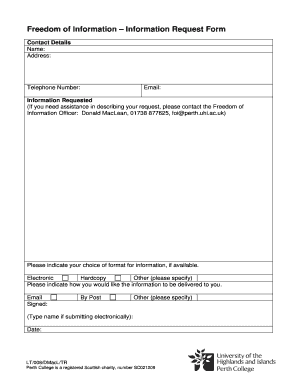 Freedom of Information Request Form