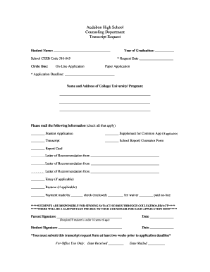 Transcript Request Form