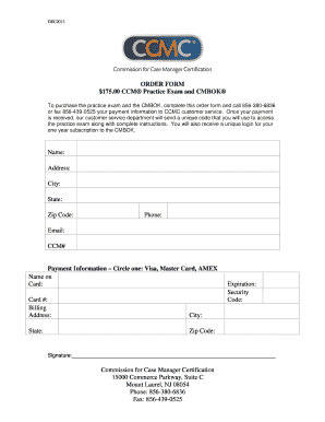 CCM Practice Exam and CMBOK Order Form
