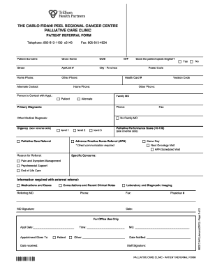 Palliative Care Patient Referral Form