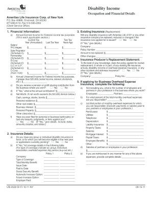 Disability Income Application