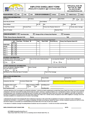 Employee Enrollment Form