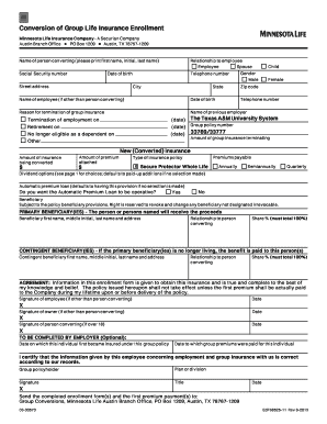 Secure Protector Whole Life Conversion Form