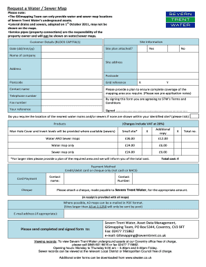 Severn Trent Water Map Request Form