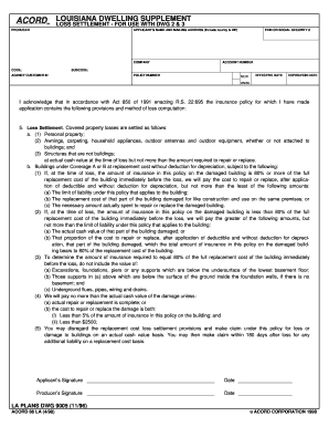 Louisiana Dwelling Supplement
