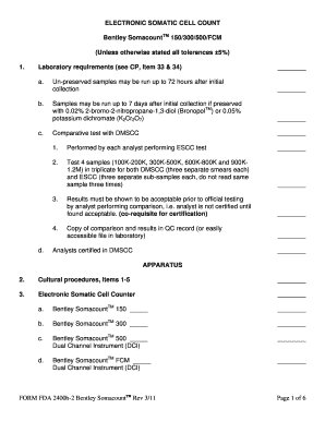 FDA 2400h-2 Bentley Somacount Form