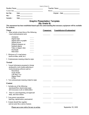 Graphic Presentation Rubric