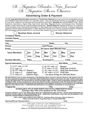 Advertising Order & Payment Form