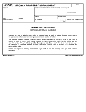 Virginia Property Supplement Form