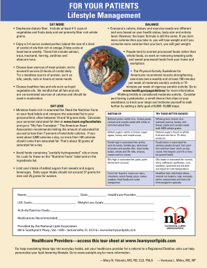 Lifestyle Management for Patients