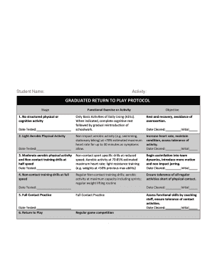 UHSAA Concussion Return to Play Clearance Form