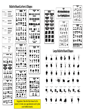 Bulletin Board Shape Order Form