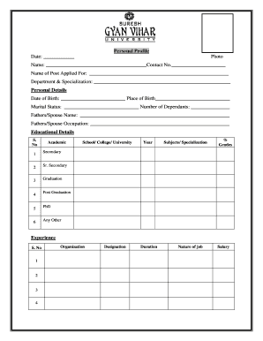 Job Application Form