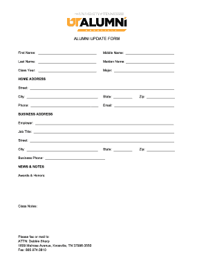 Alumni Update Form