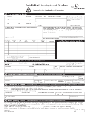 Dental & Health Spending Account Claim Form