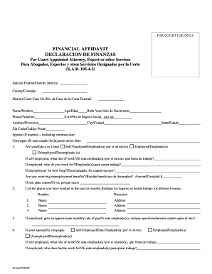 Application for Appointed Defense Services