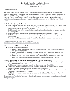 Google Apps for Education Consent Form