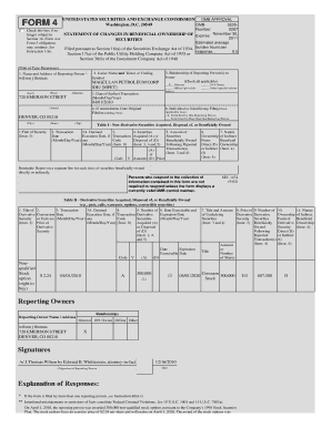 SEC Form 4 Statement of Changes in Beneficial Ownership